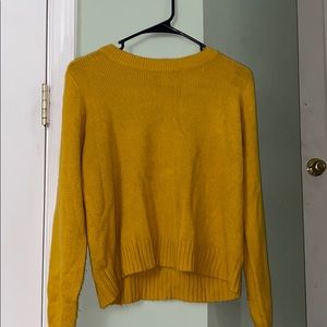 gold long-sleeve sweater
